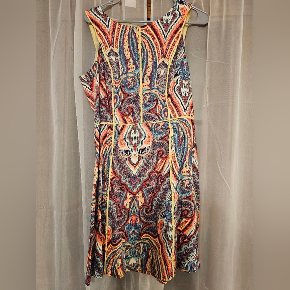 Robbie Bee Multicolor Paisley Dress Size 8 - Picture 1 of 4